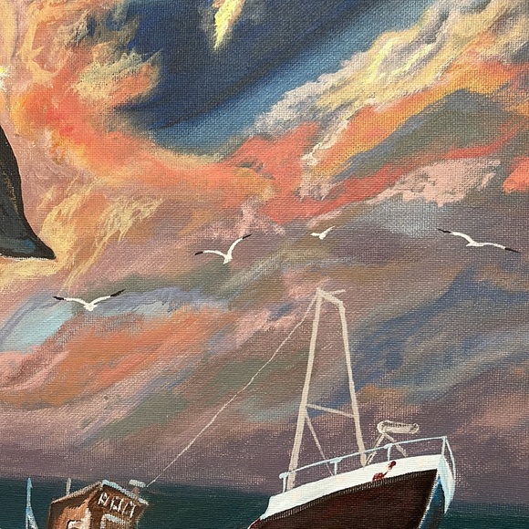 Surrealist painting "Breath of a dream" by Hanа - Picture 8 of 11